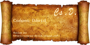 Csépes Dávid névjegykártya