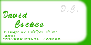 david csepes business card